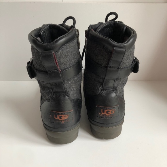UGG® Kesey Mid-Calf Lace Up Boots Black Sz 7 - Picture 5 of 12